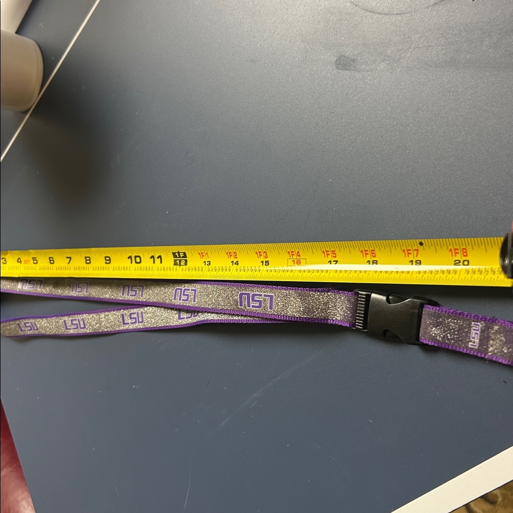 Purple and Gray LSU Lanyard - Picture 2 of 2
